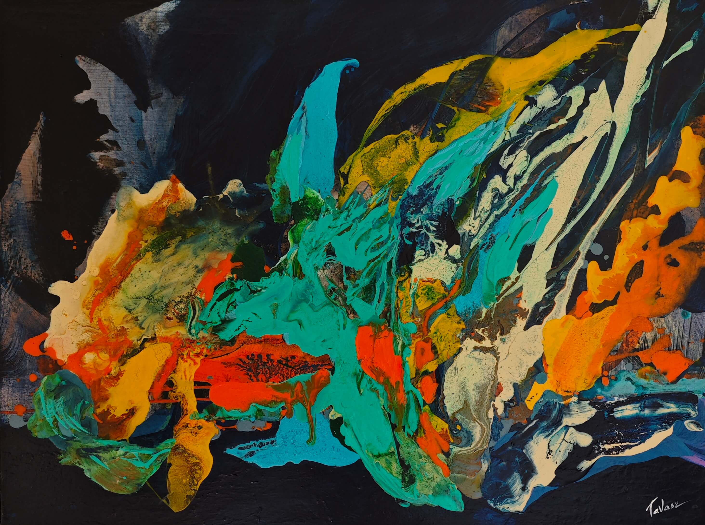 Where sea meets fire - Original painting